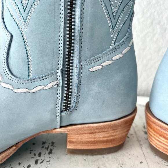 Lane SWEET MEMORIES Knee High Womens Cowboy Boots 6.5 Light Blue Cowgirl Western - Picture 9 of 13
